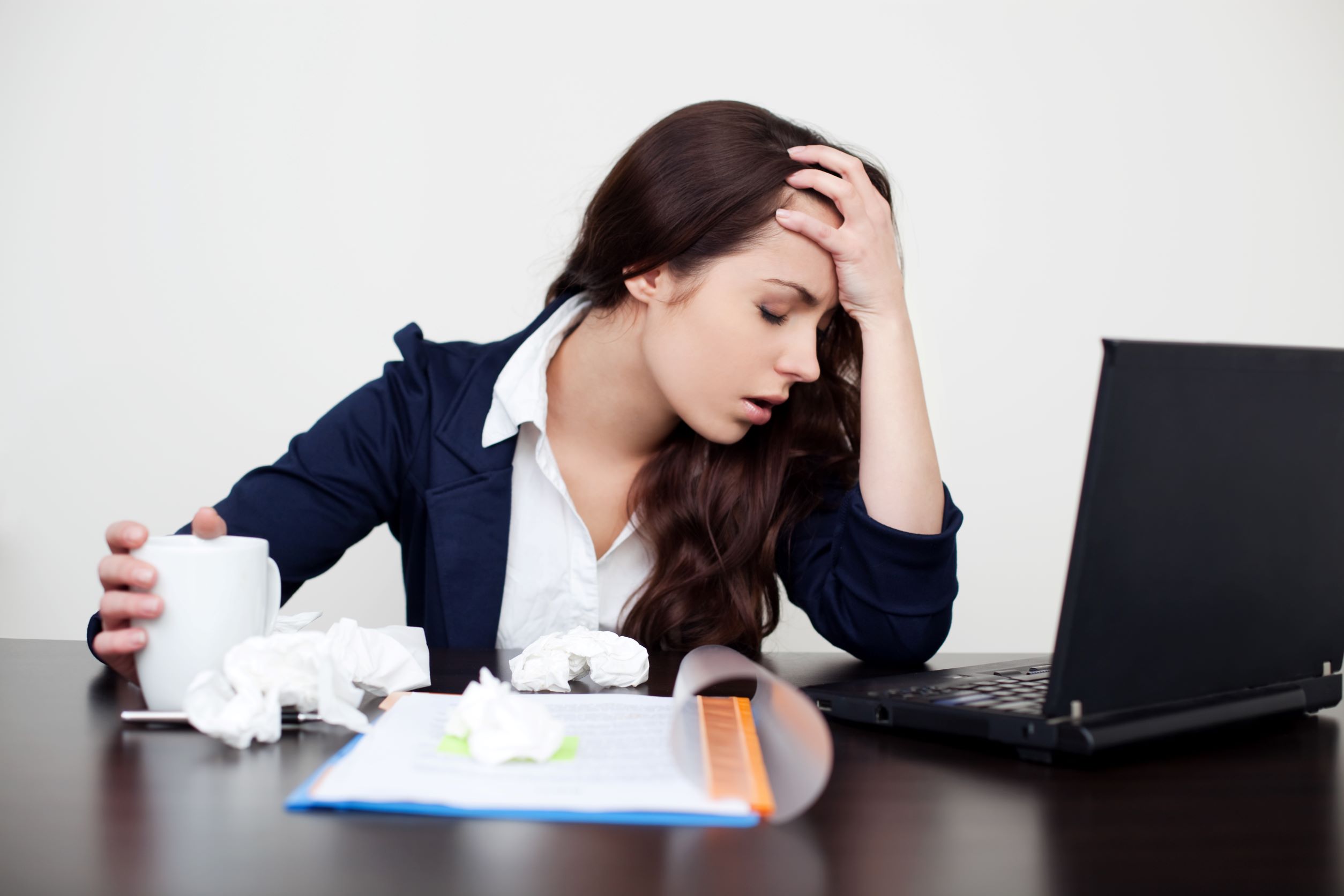 Stressed Woman at Work